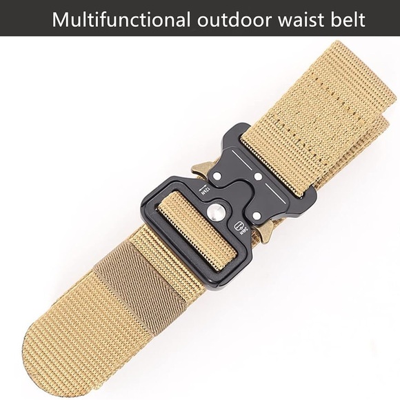 Tactical Adjustable Length Waist Belts Men & Women khaki, Army Green & Black - Picture 3 of 6